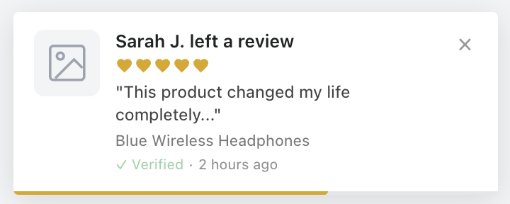 Review popup notification